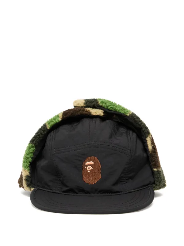 A BATHING APE® カモフラージュ キャップ | ブラック | FARFETCH JP