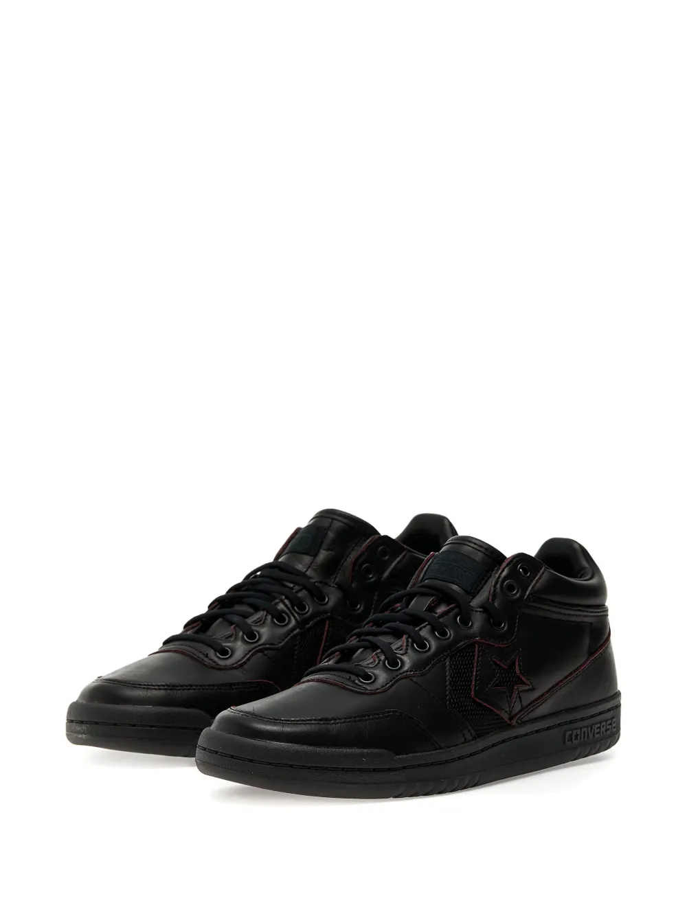 Converse leather star sneakers Black