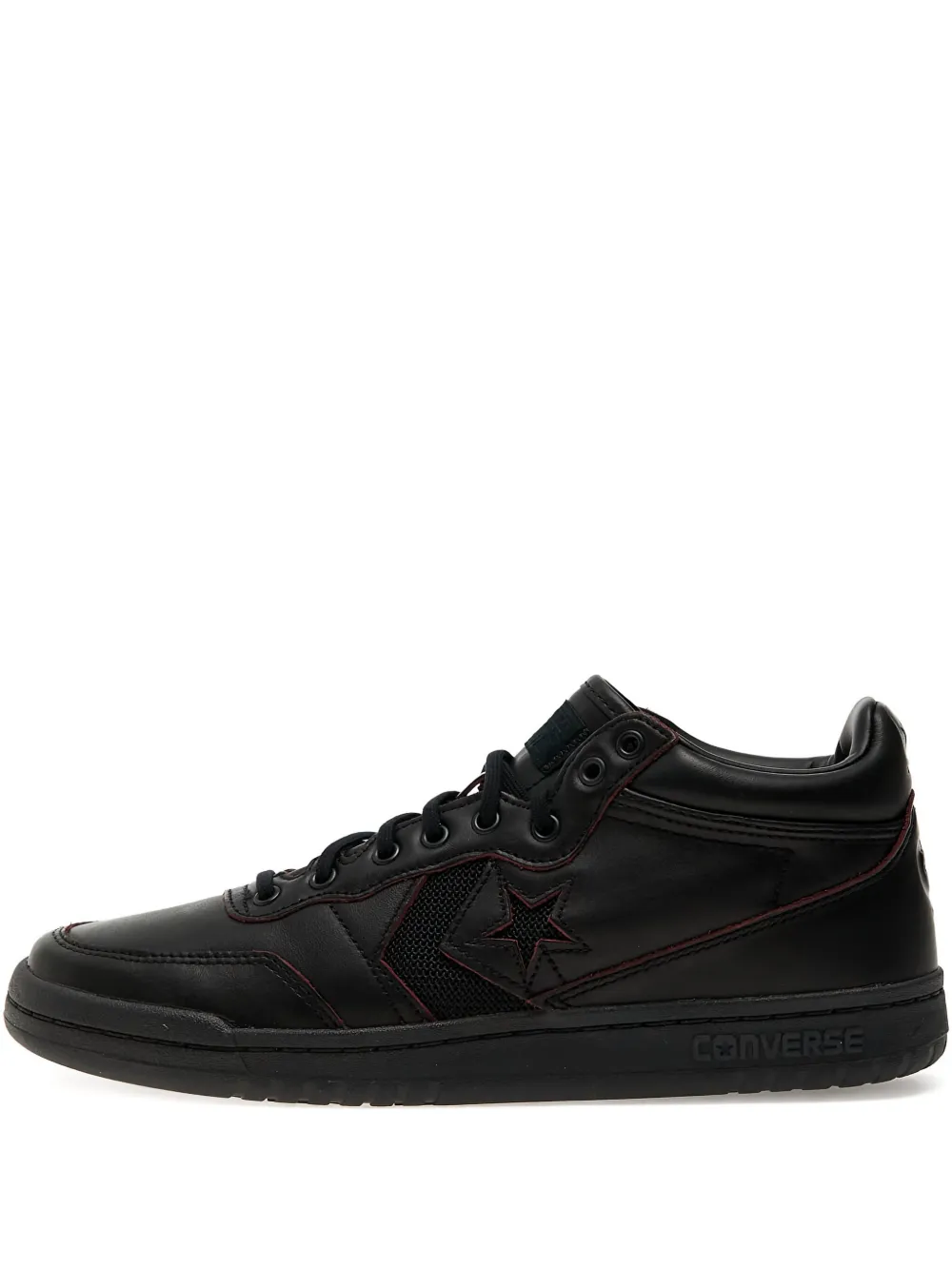 Converse Leather Star Sneakers In Black