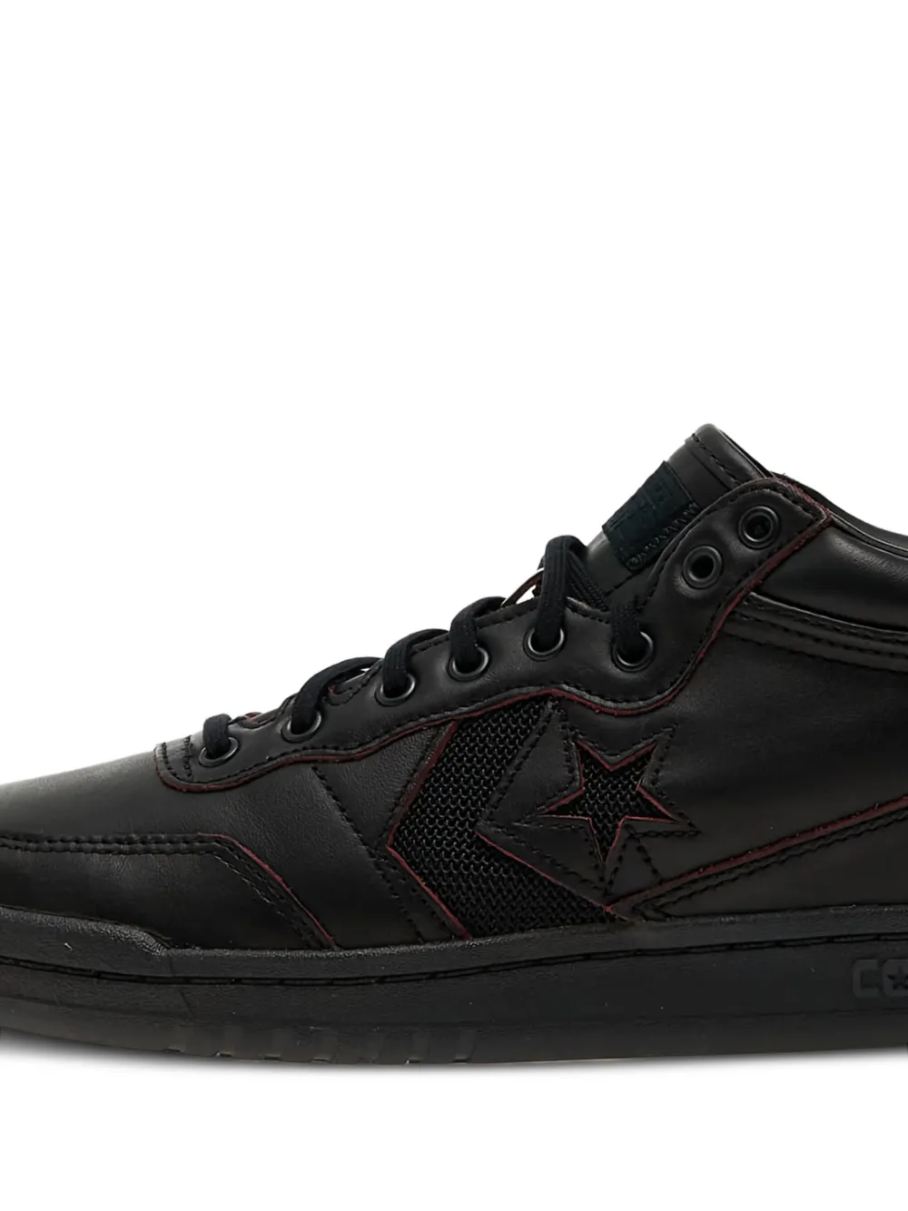 Converse leather star sneakers Black