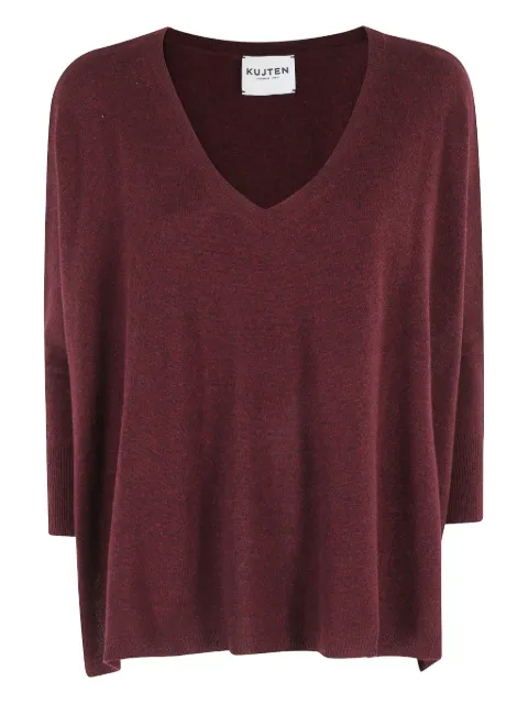 kujten Kaschmirpullover mit V-Ausschnitt