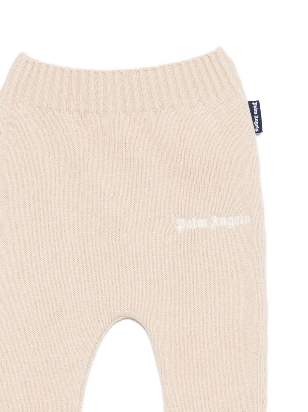 Palm Angels Kids Gebreid broekset met logodetail Beige