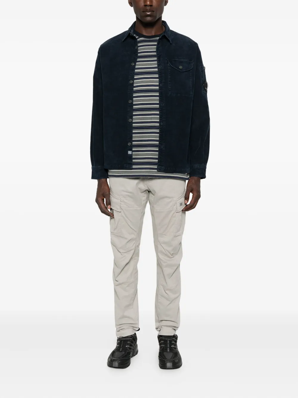C.P. Company Ribfluwelen overhemd - Blauw