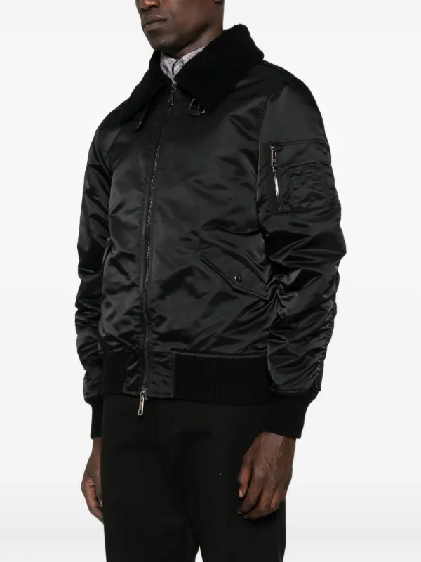 Giorgio Brato シアリングカラー ボンバージャケット | ブラック