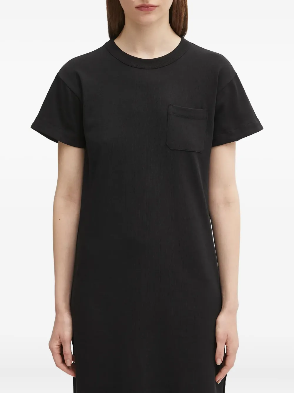 Fiorucci Pocket-detail T-shirt Midi Dress In Black
