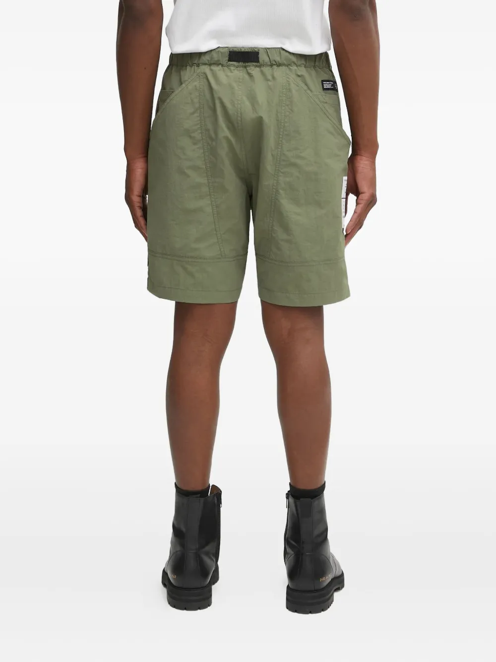 Neighborhood Shorts met opgestikte zak en ceintuur Groen