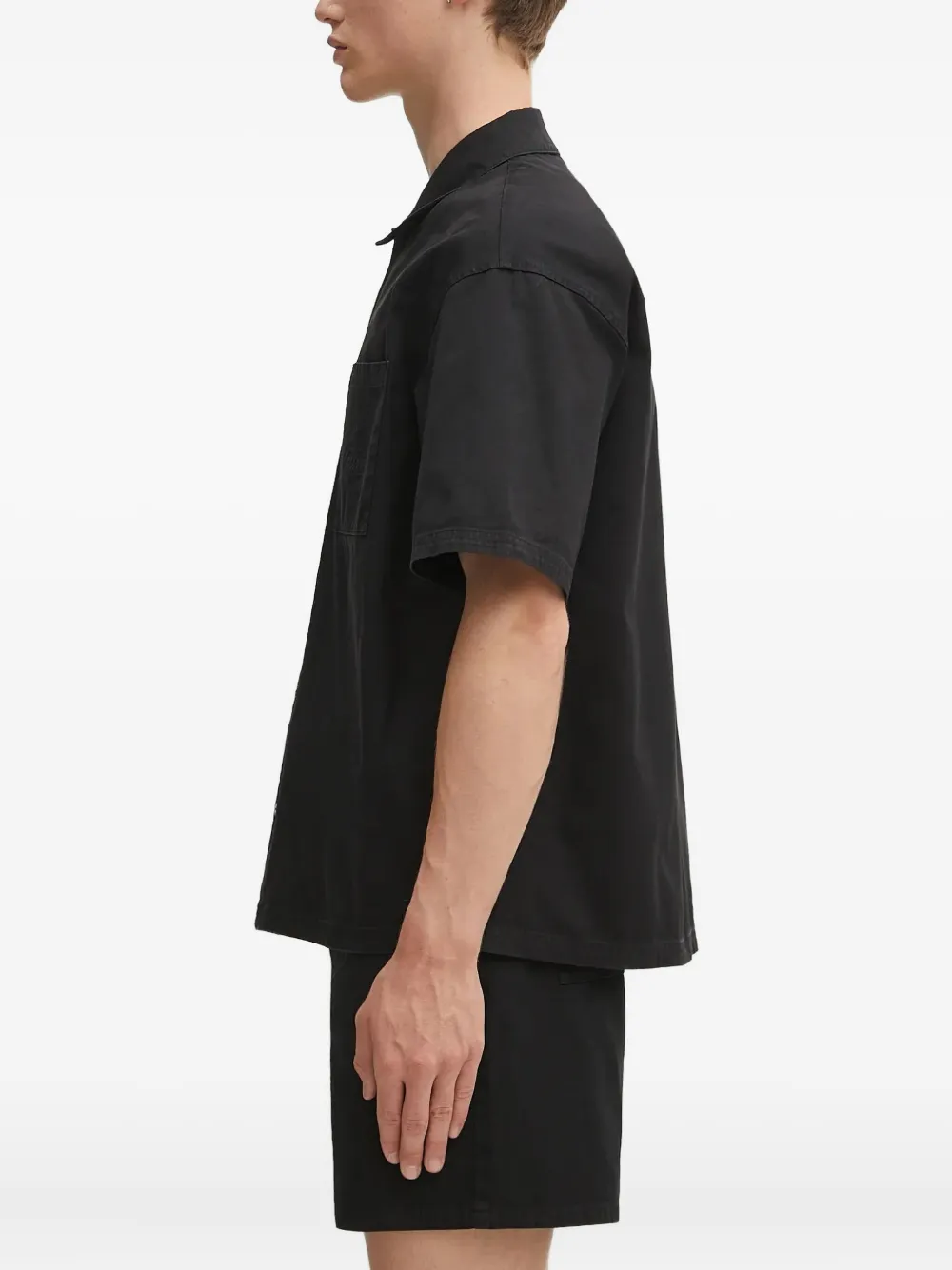 Represent Overhemd met geborduurd logo Zwart