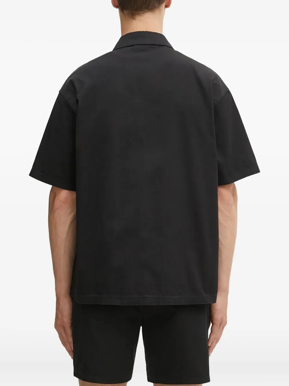 Represent Overhemd met geborduurd logo Zwart