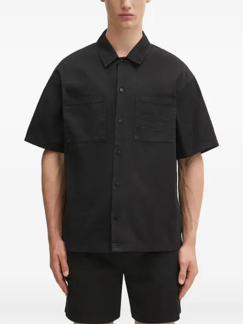 Represent embroidered-logo shirt