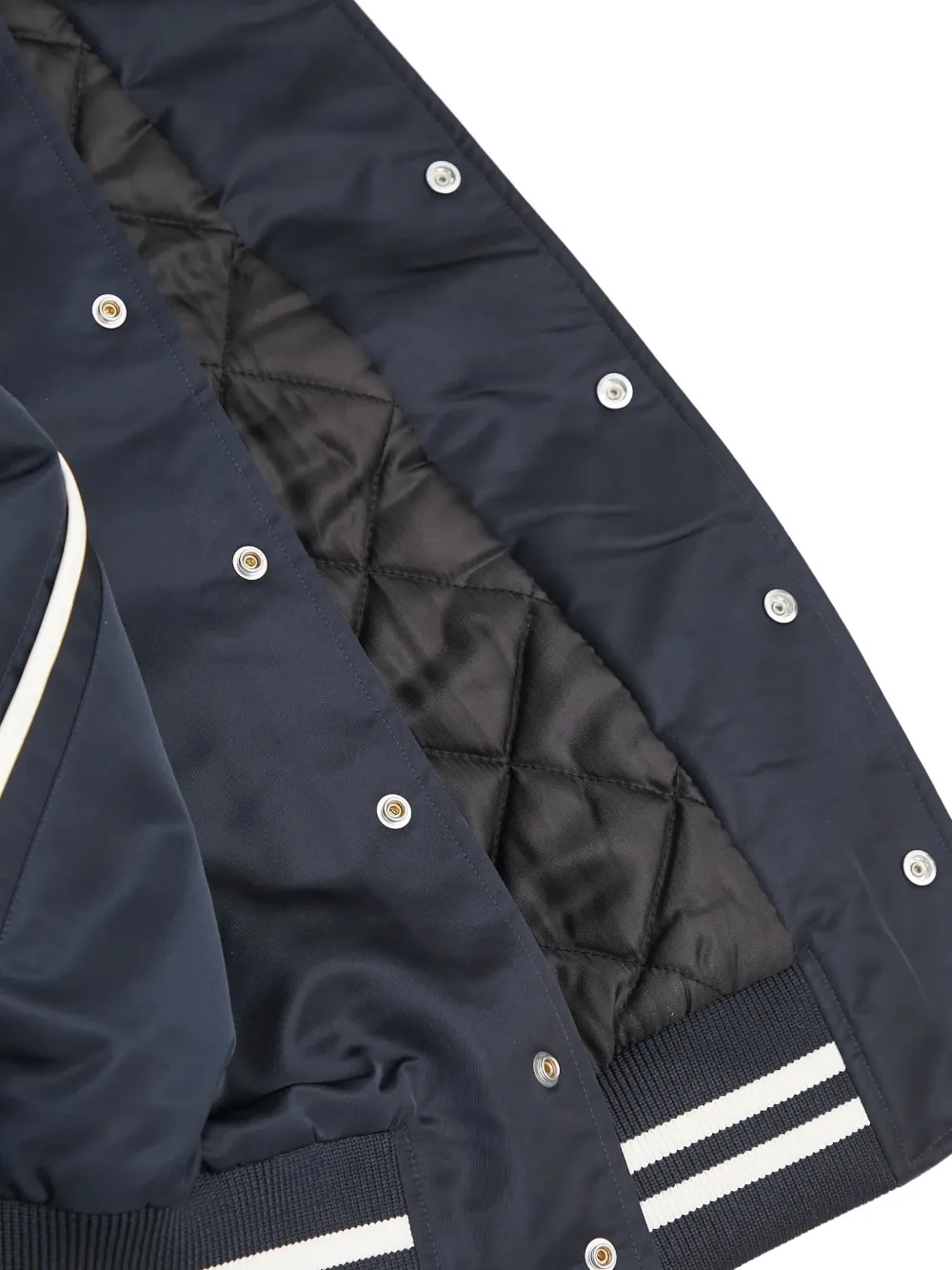 Sporty & Rich Bomberjack met geborduurd logo Blauw
