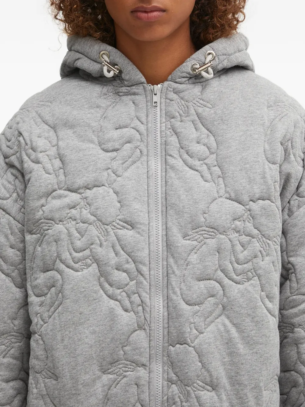 Fiorucci Gewatteerde hoodie Grijs
