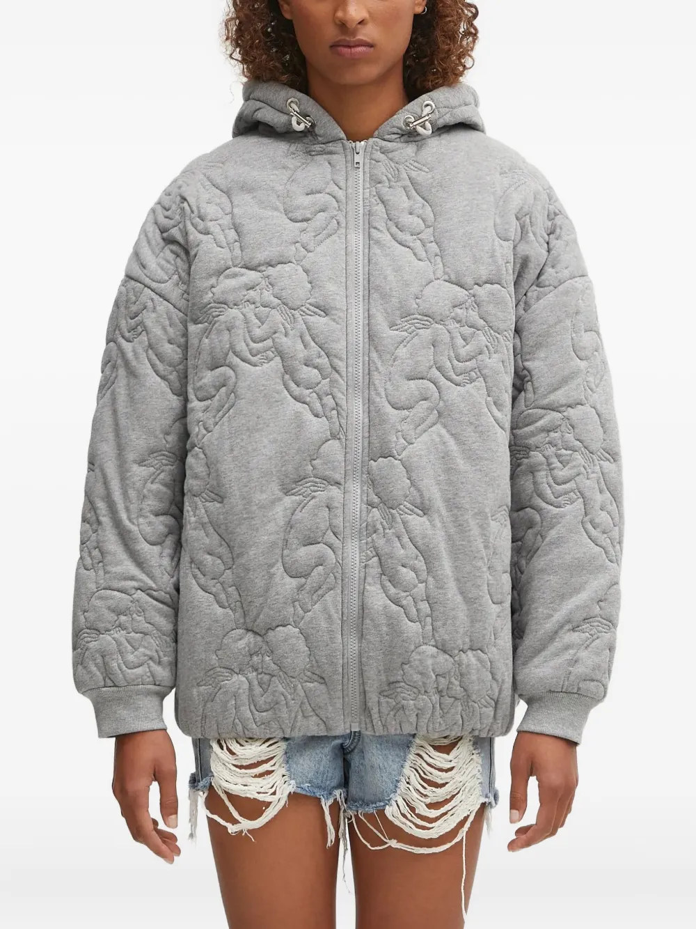 Fiorucci Gewatteerde hoodie Grijs