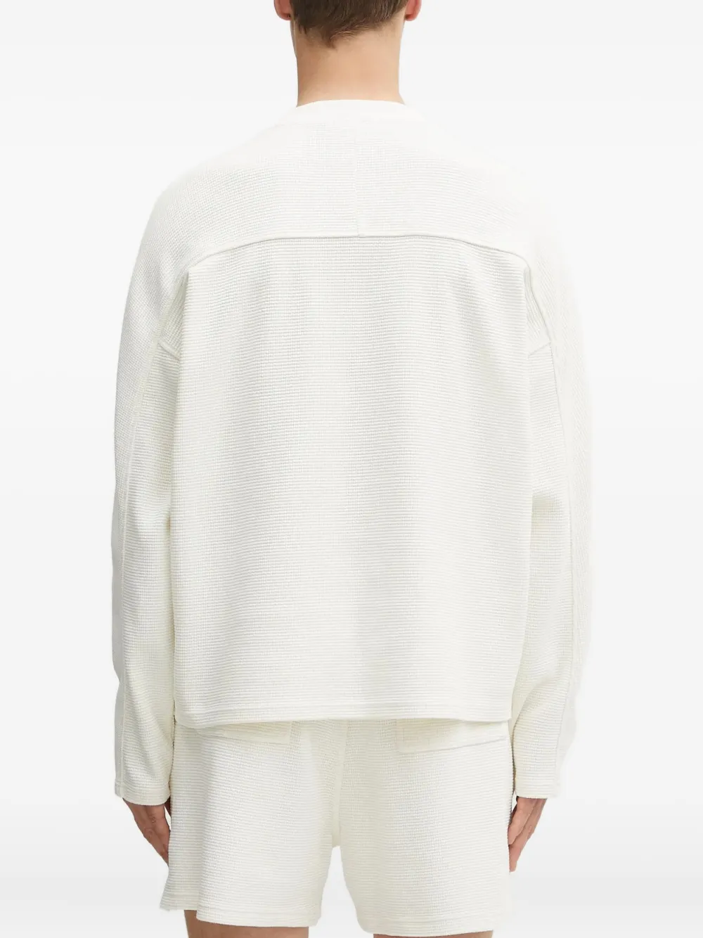 Represent Sweater met wafeltextuur Wit