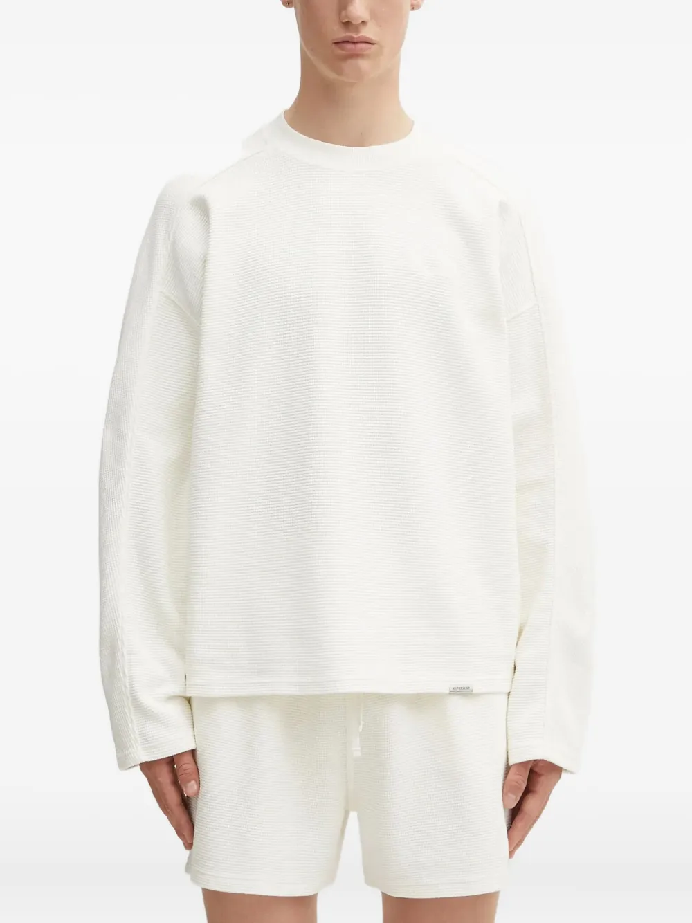 Represent Sweater met wafeltextuur Wit