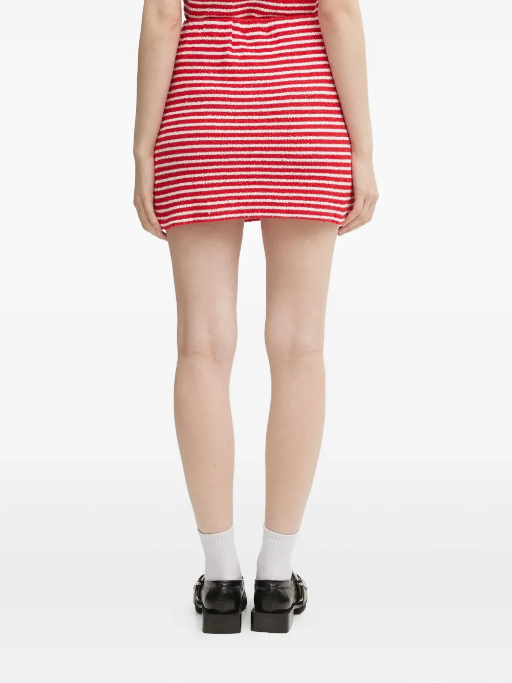 Sporty And Rich Striped Mini Straight Skirt In Multi