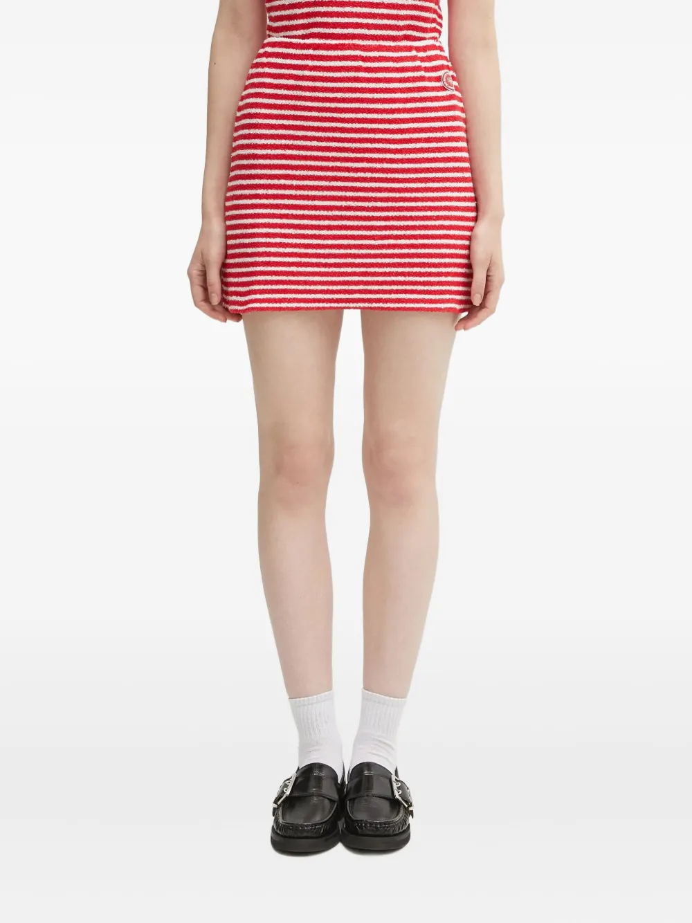 Sporty And Rich Striped Mini Straight Skirt In Multi