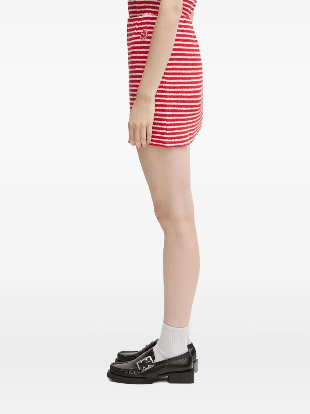Sporty And Rich Striped Mini Straight Skirt In Multi
