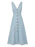 Veronica Beard button-front sleeveless midi dress - Blue