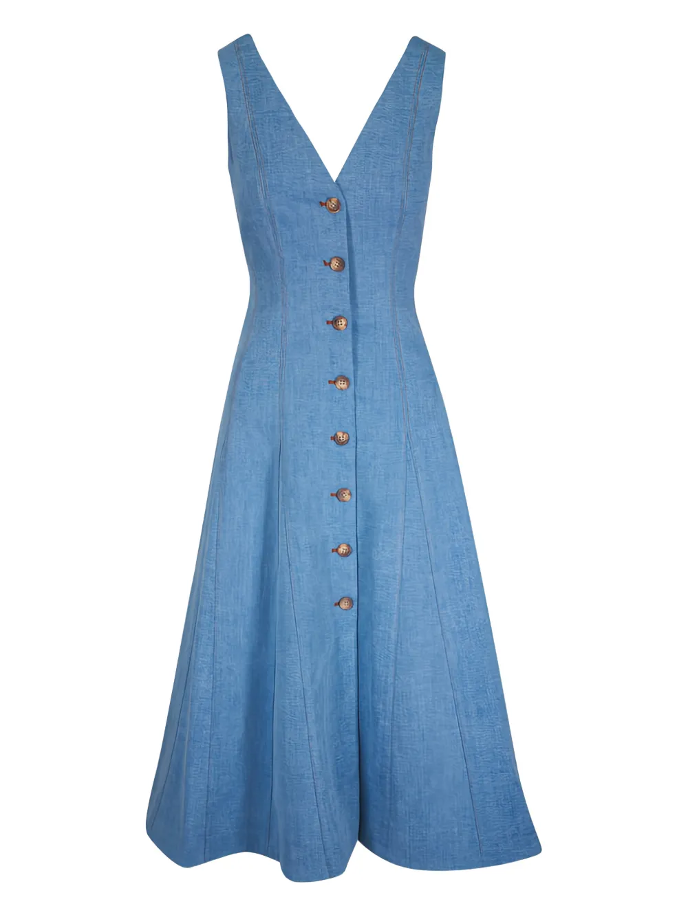 Veronica Beard Lou sleeveless denim midi dress | Blue | Image 1