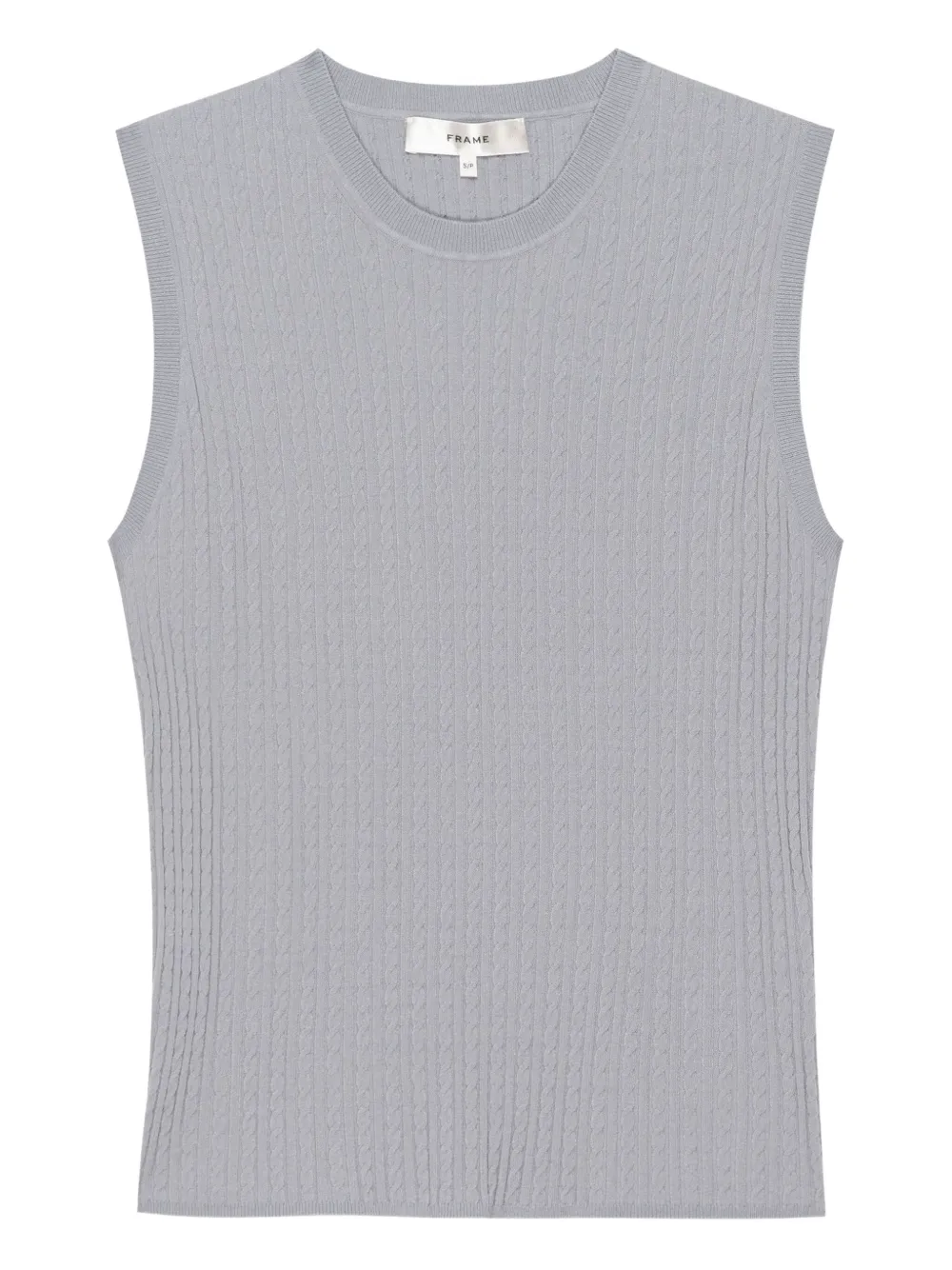 FRAME cable-knit sleeveless top - Grigio