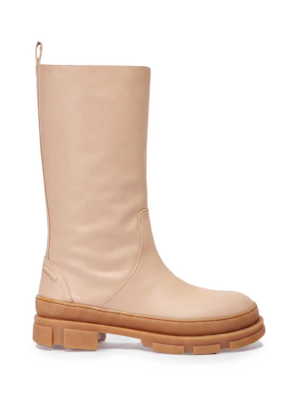 BETTINA VERMILLON Marie lug-sole boots Beige