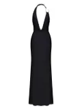 KOROBEYNIKOV V-neck hook-detail maxi dress - Black