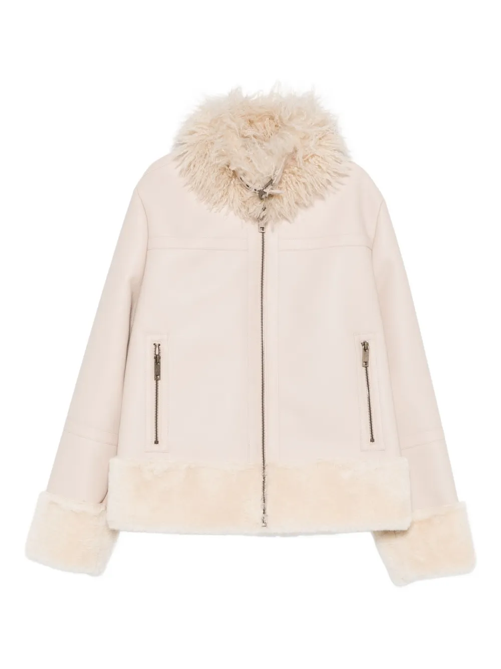 TWINSET trimmed zip-front jacket | Neutrals | Image 1