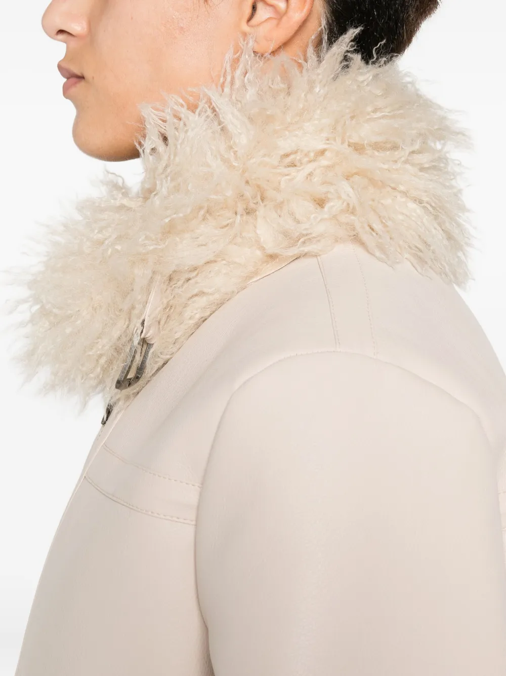 Twinset Trimmed Zip-front Jacket In Neutral