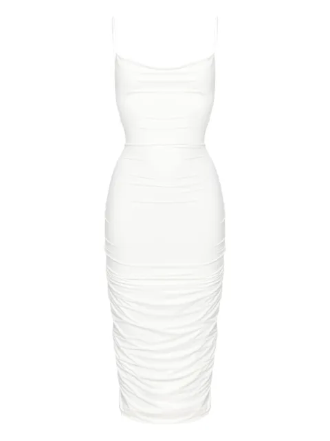 KOROBEYNIKOV vestido midi con detalle drapeado