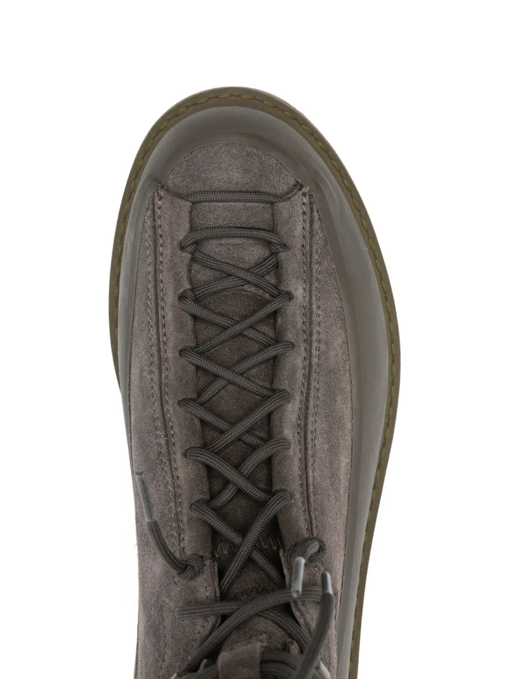Stone Island 40mm lace-up suede boots Grey
