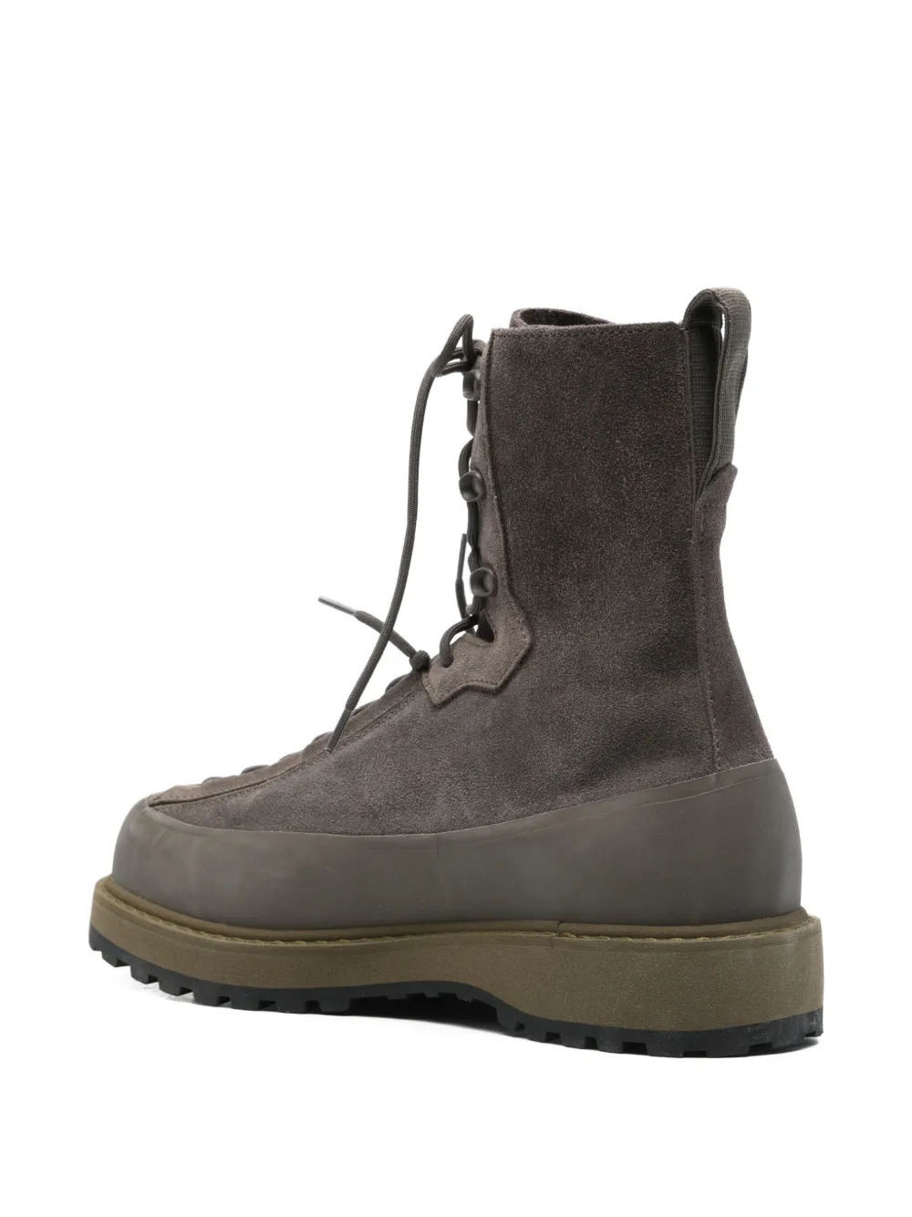 Stone Island 40mm lace-up suede boots Grey