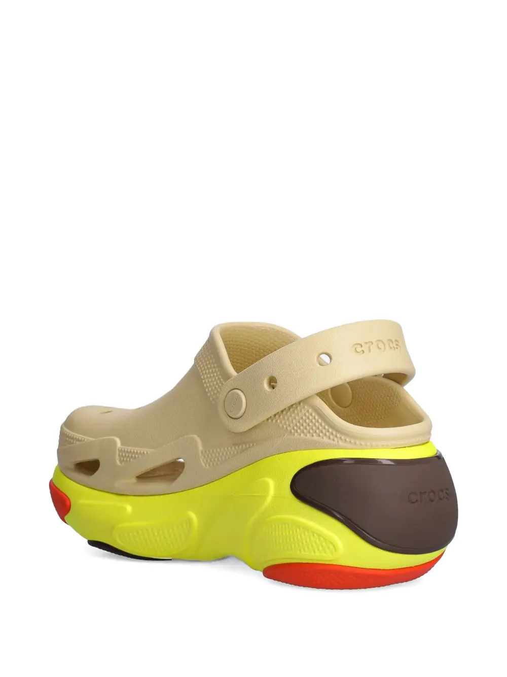 Crocs Slippers met geperforeerd plateauzool Beige