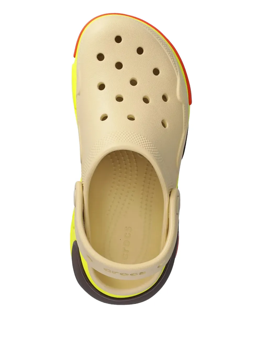 Crocs Slippers met geperforeerd plateauzool Beige