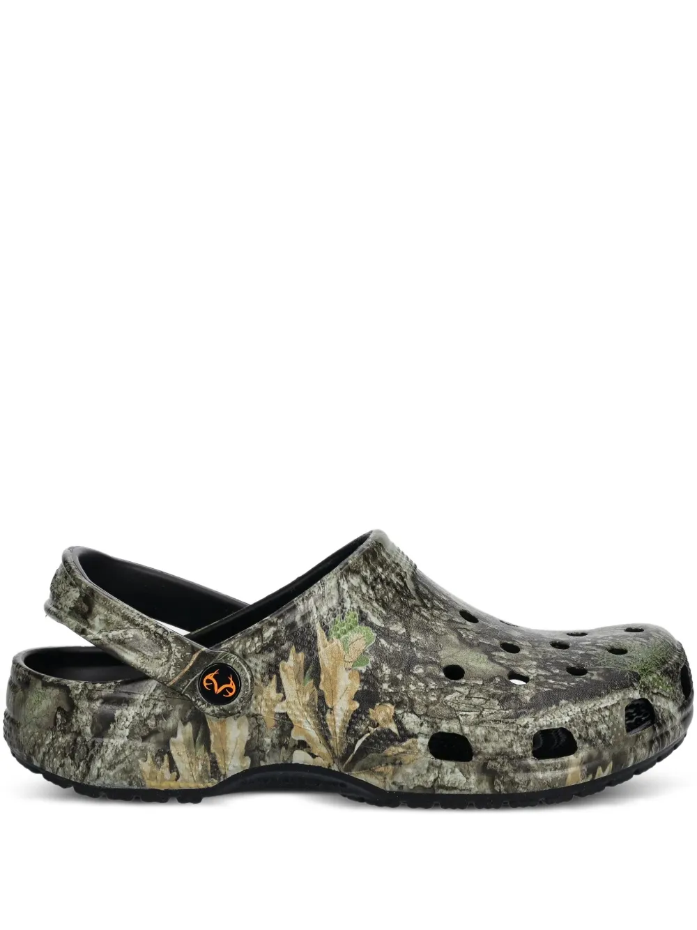 Crocs Pantoletten mit perforiertem Print - Grün