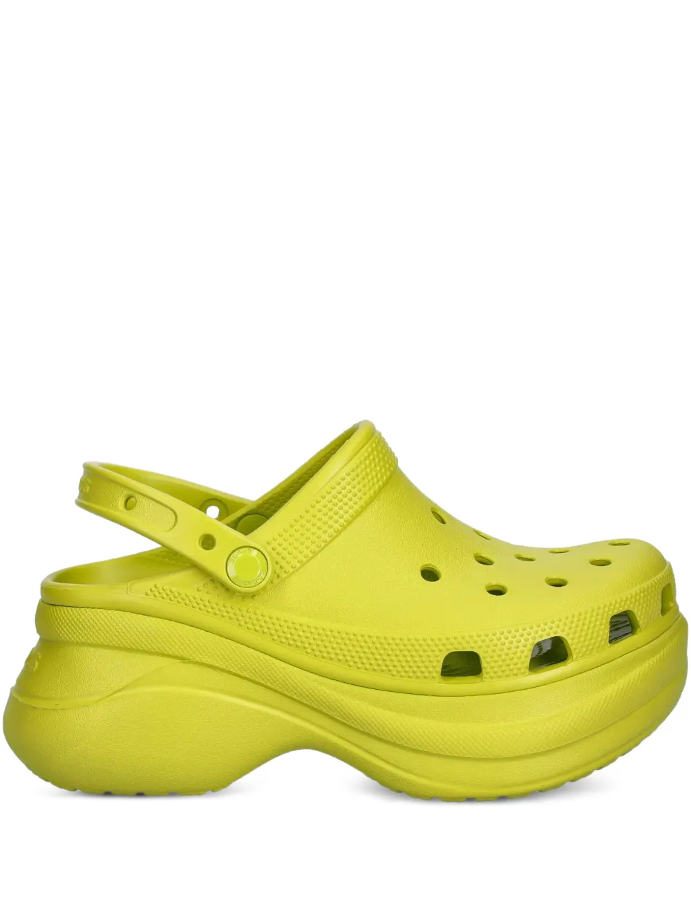 Crocs Platform Perforated Slides In Green