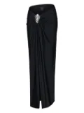 KOROBEYNIKOV embellished side-split skirt - Black