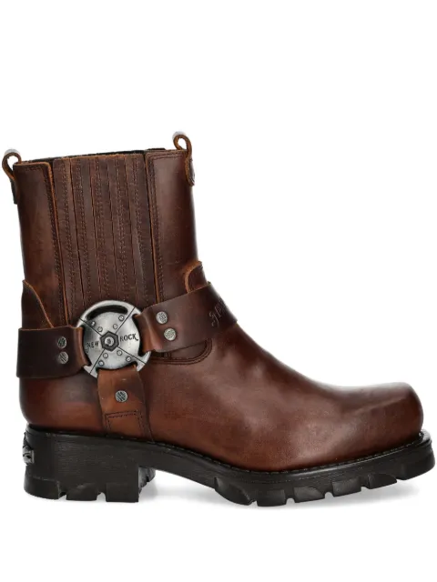 NEW ROCK 50mm leather strap boots