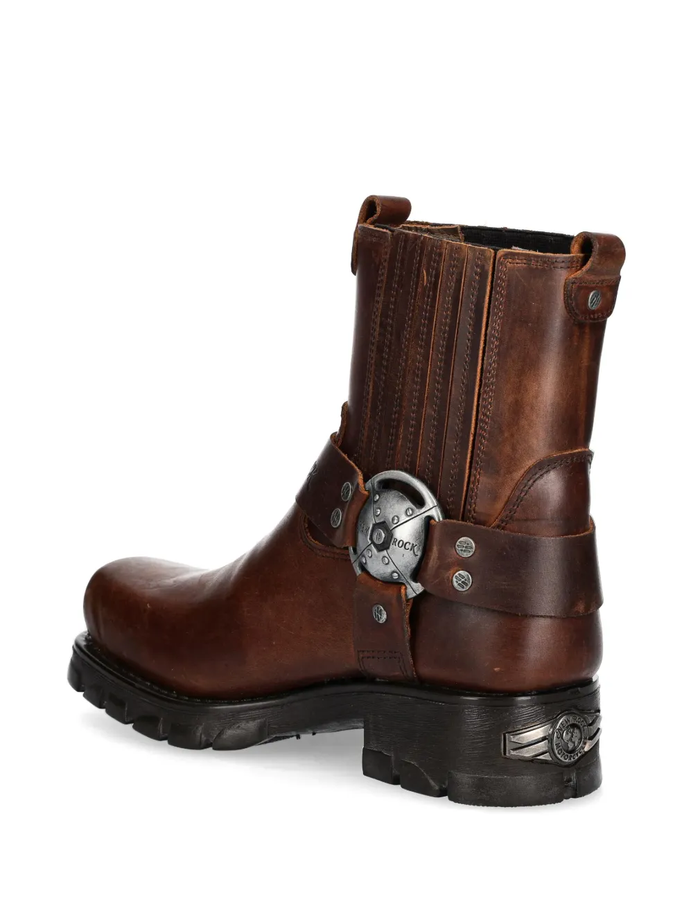 NEW ROCK 50mm laarzen met leren bandje Bruin