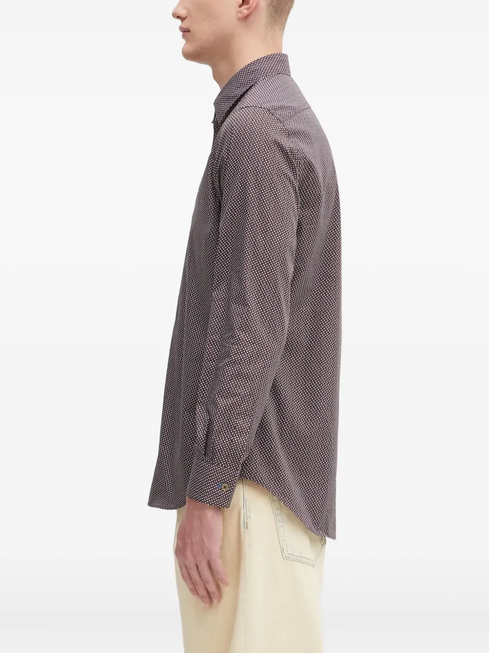 Paul Smith Overhemd met geometrische print Bruin