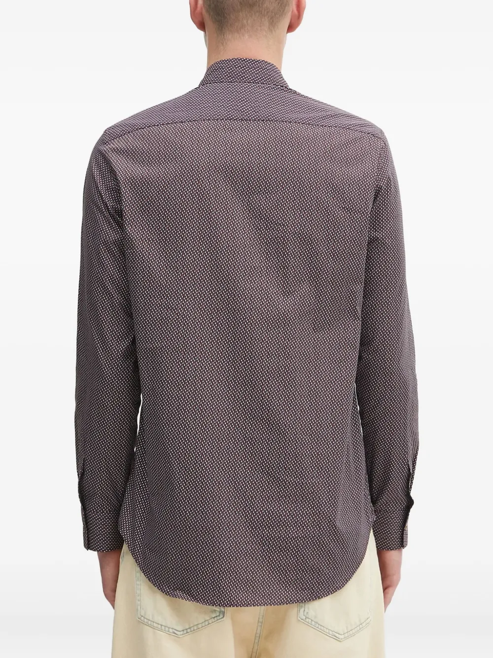 Paul Smith Overhemd met geometrische print Bruin