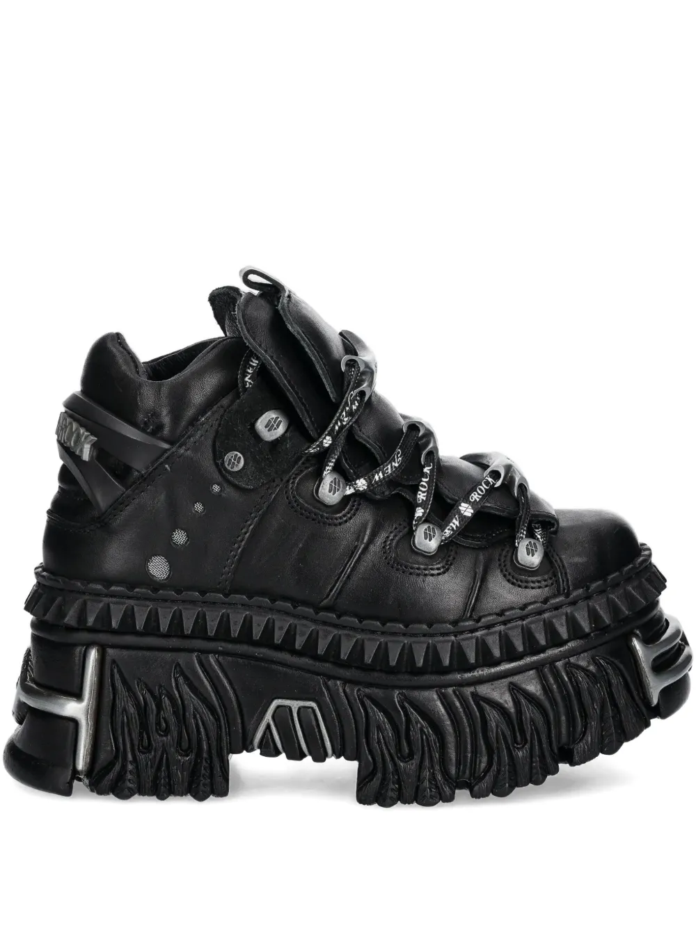 NEW ROCK x Vetements flame-detailed platform sneakers Black