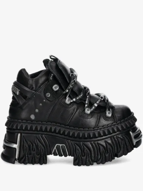 NEW ROCK flame-detailed platform sneakers 