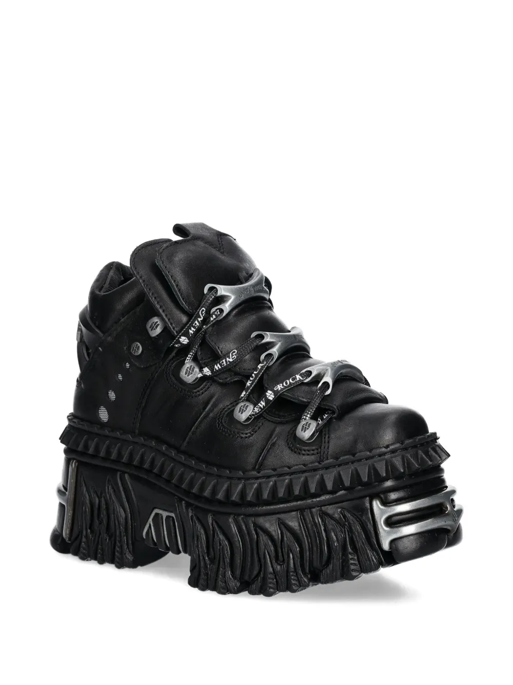 NEW ROCK x Vetements flame-detailed platform sneakers Black
