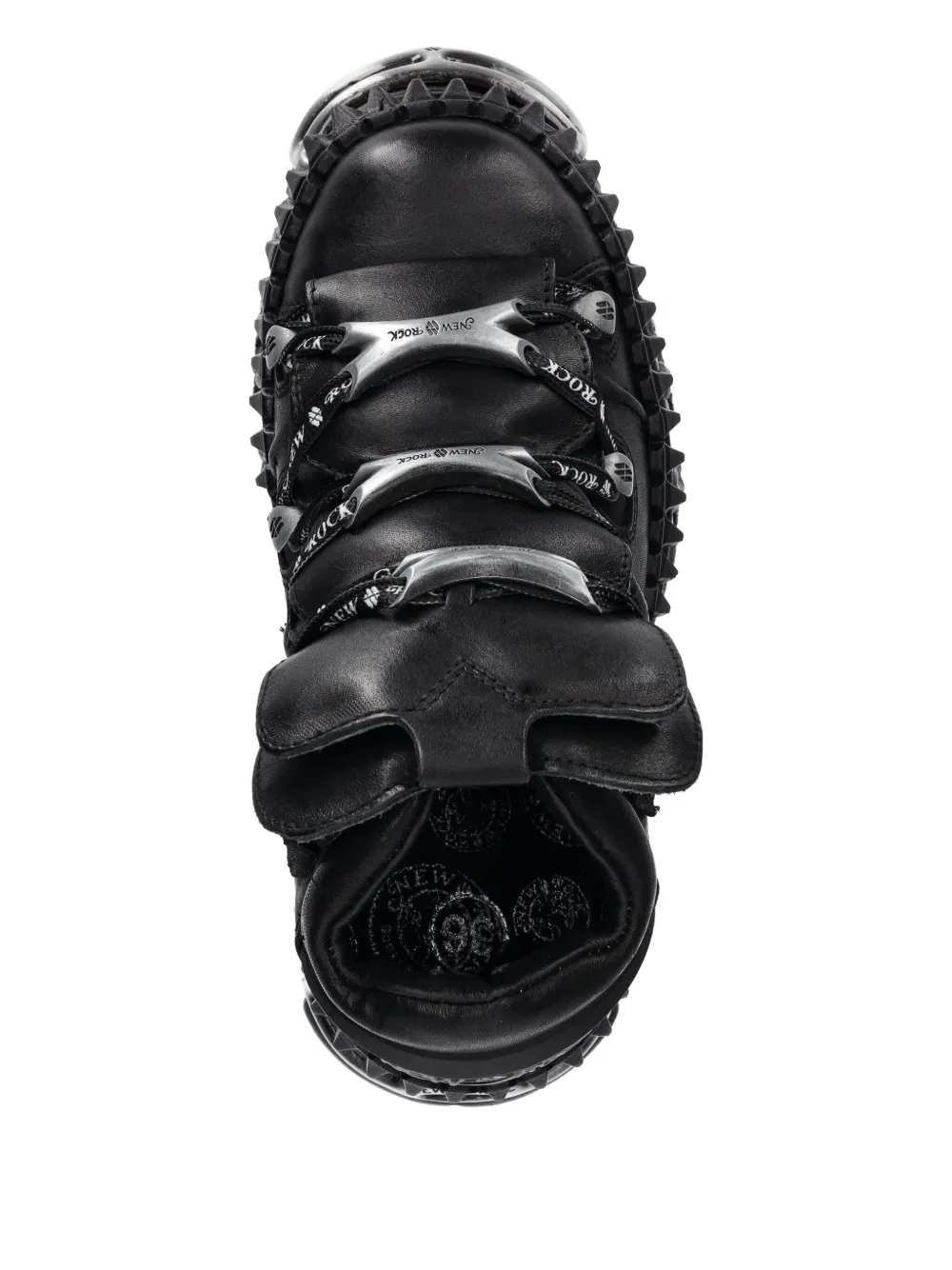 NEW ROCK x Vetements flame-detailed platform sneakers Black