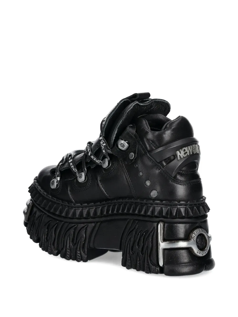 NEW ROCK x Vetements flame-detailed platform sneakers Black