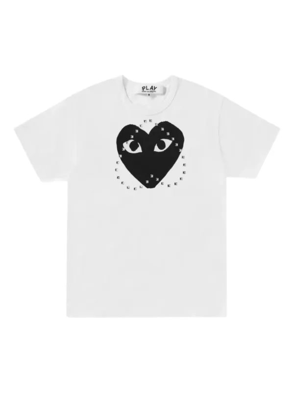 Comme Des Garçons Play スタッズトリム Tシャツ | ホワイト | FARFETCH JP