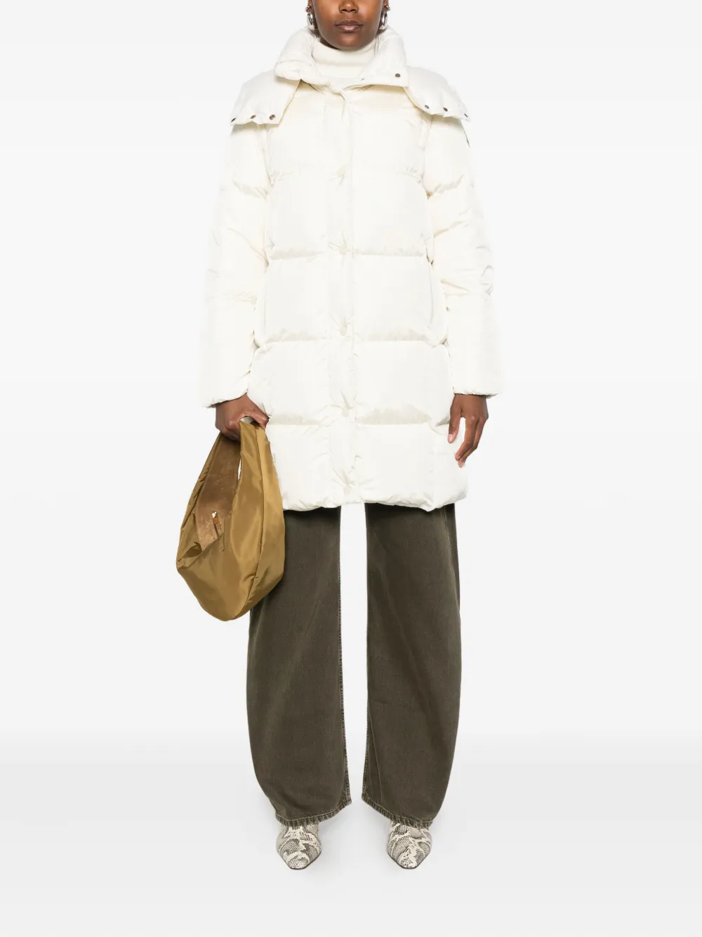 Moncler quilted hooded single-breasted coat | Single Breasted Coats | Image 2