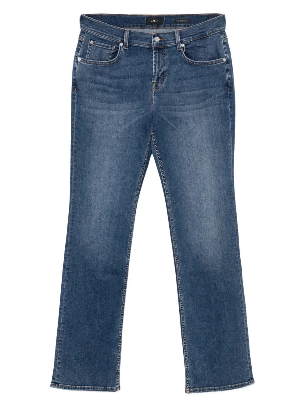 7 For All Mankind buttoned straight-leg jeans | Blue | Image 1