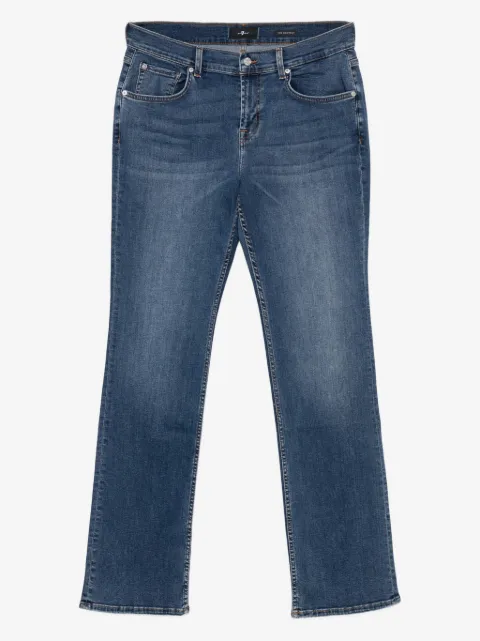 7 For All Mankind buttoned straight-leg jeans