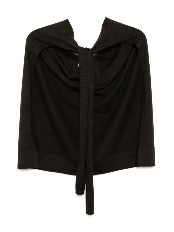 LEMAIRE トロンプルイユスカーフ LEMAIRE トロンプルイユ スカーフ | ブラウン | FARFETCH JP